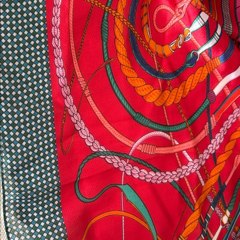 Vibrant Equestrian Print Scarf